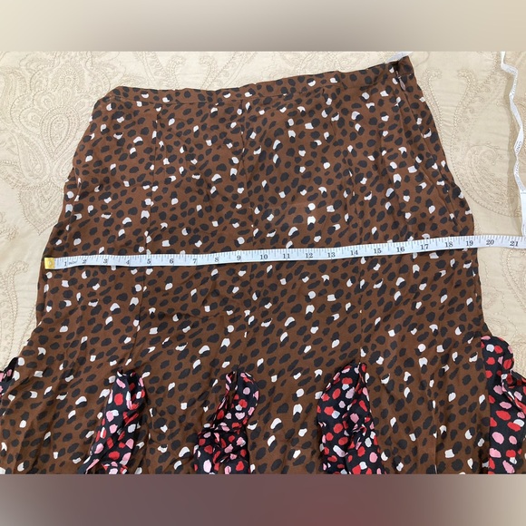 Cynthia Rowley Brown Polka Dot Maxi Skirt New - Picture 7 of 9